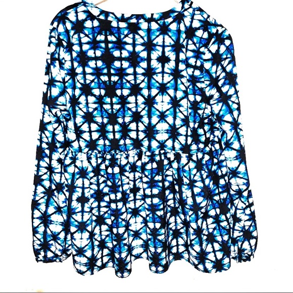 EUC Tommy Hilfiger Tie-Dyed Baby Doll Blouse - Picture 2 of 4